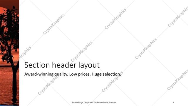 Section Header presentation slide layout