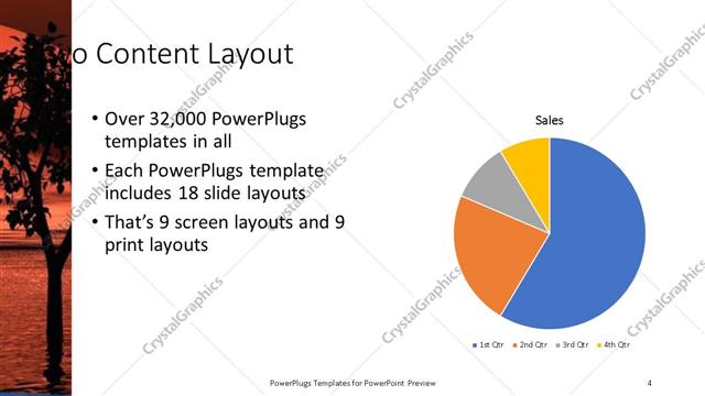 Two Content presentation slide layout