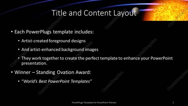 Title and Content presentation slide layout