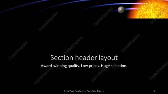 Section Header presentation slide layout