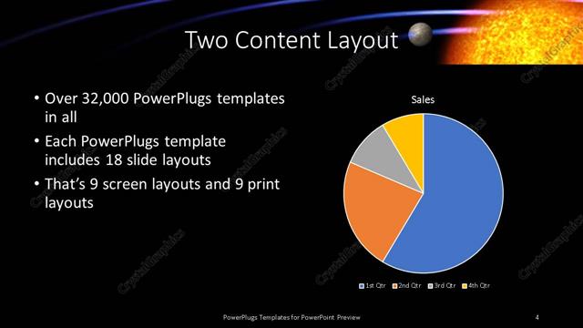 Two Content presentation slide layout