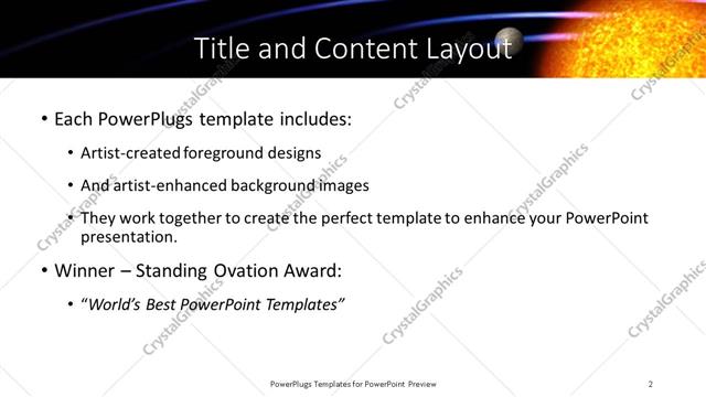 Title and Content presentation slide layout