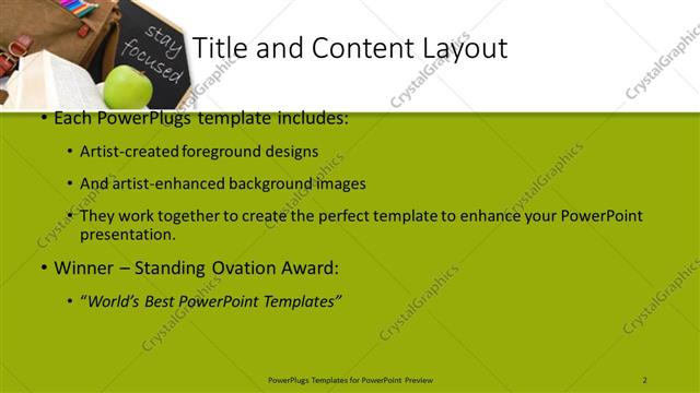 Title and Content presentation slide layout