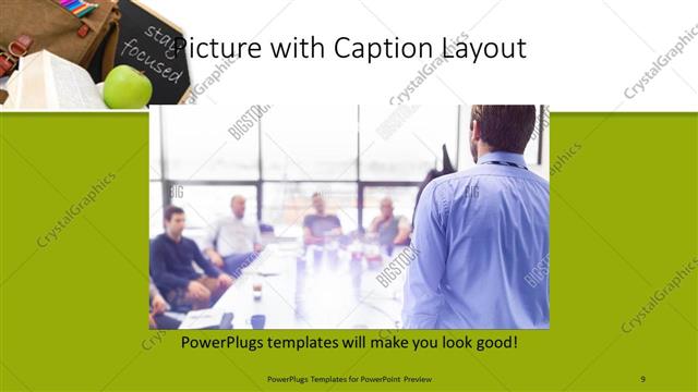 Picture with Caption presentation slide layout
