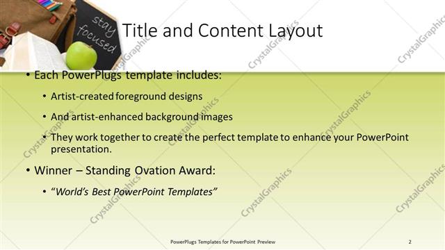 Title and Content presentation slide layout