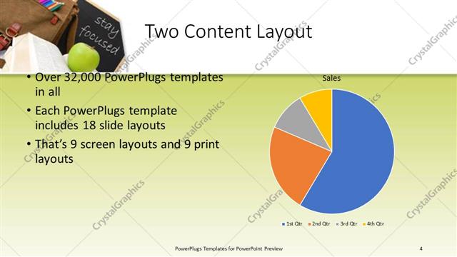 Two Content presentation slide layout