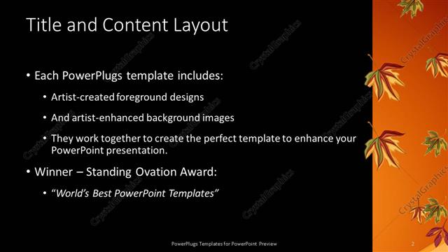 Title and Content presentation slide layout