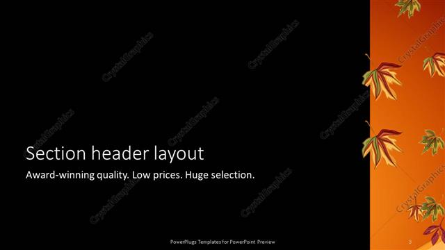 Section Header presentation slide layout