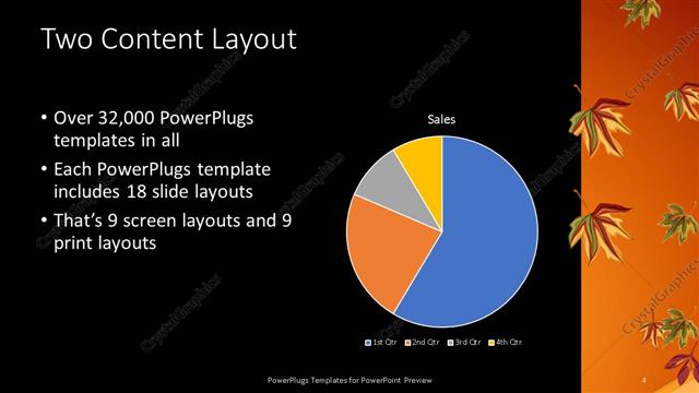 Two Content presentation slide layout