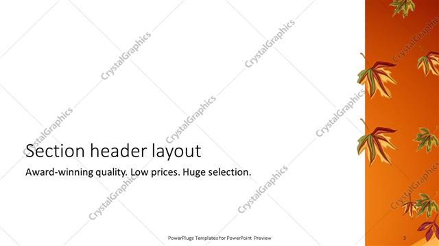 Section Header presentation slide layout