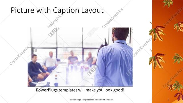 Picture with Caption presentation slide layout