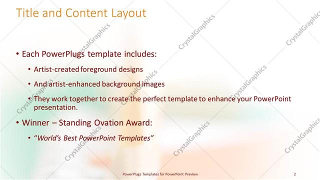 Title and Content presentation slide layout
