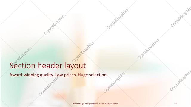 Section Header presentation slide layout