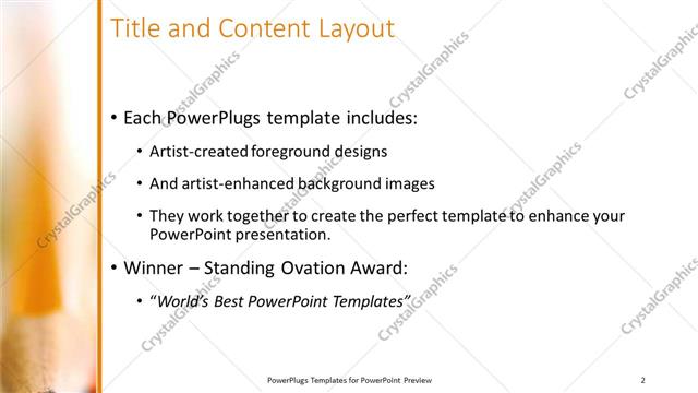Title and Content presentation slide layout