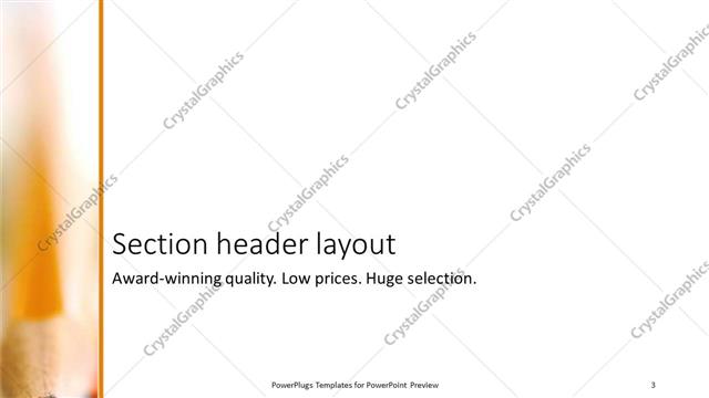 Section Header presentation slide layout