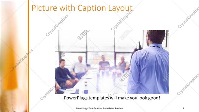 Picture with Caption presentation slide layout