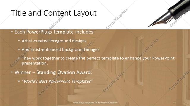 Title and Content presentation slide layout