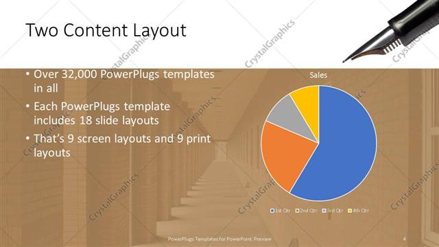 Two Content presentation slide layout