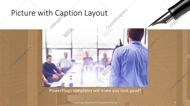 Picture with Caption presentation slide layout