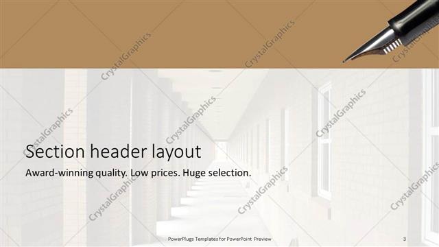 Section Header presentation slide layout