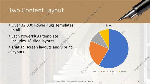 Two Content presentation slide layout