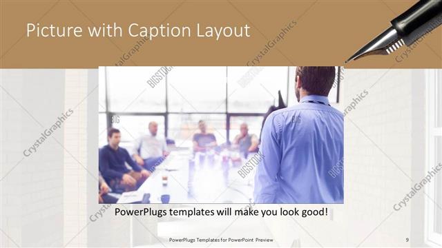 Picture with Caption presentation slide layout