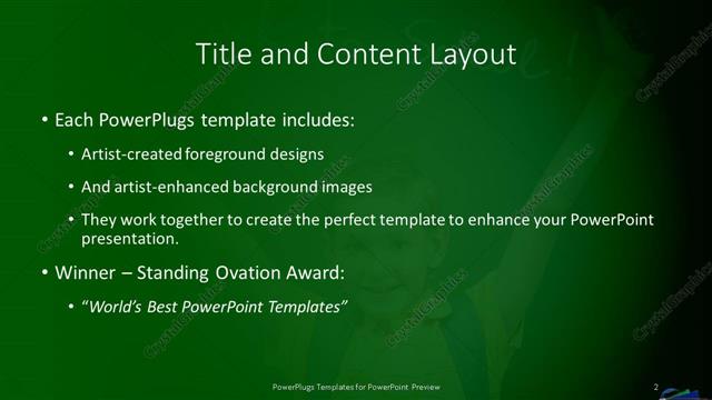 Title and Content presentation slide layout