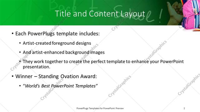 Title and Content presentation slide layout