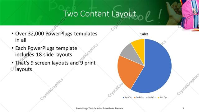 Two Content presentation slide layout