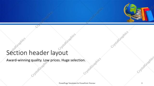 Section Header presentation slide layout