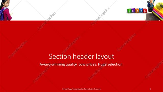 Section Header presentation slide layout