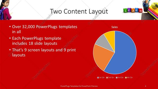 Two Content presentation slide layout