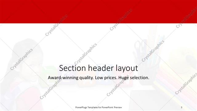 Section Header presentation slide layout