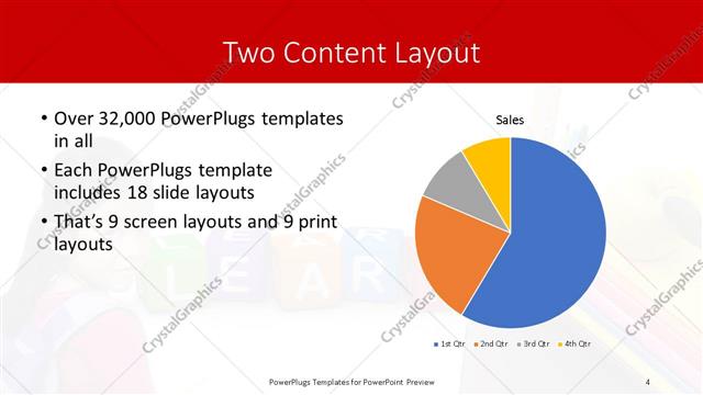 Two Content presentation slide layout