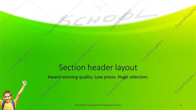Section Header presentation slide layout