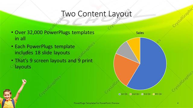 Two Content presentation slide layout