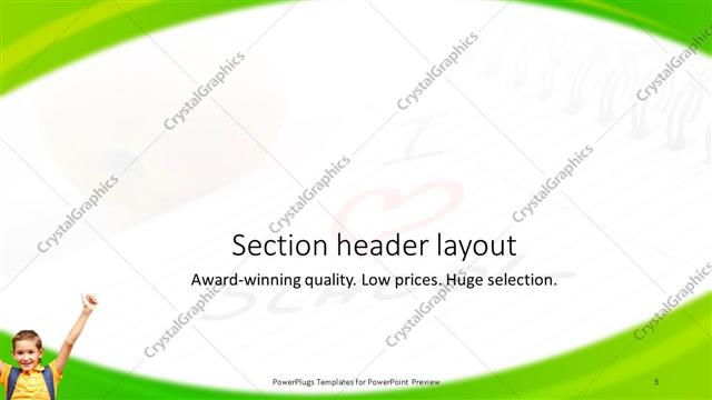 Section Header presentation slide layout