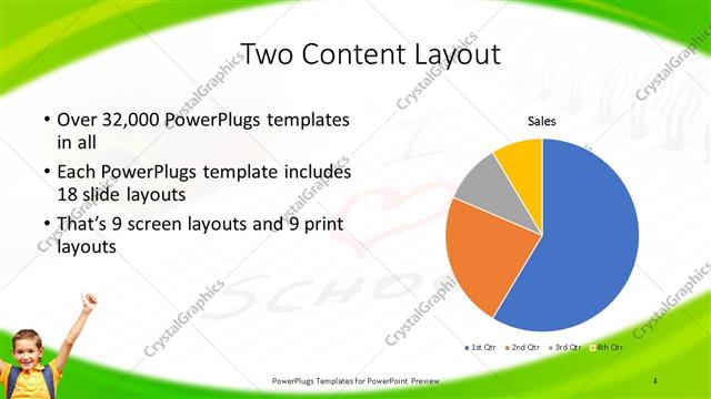 Two Content presentation slide layout