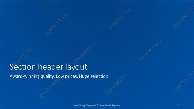 Section Header presentation slide layout