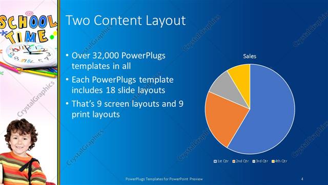 Two Content presentation slide layout