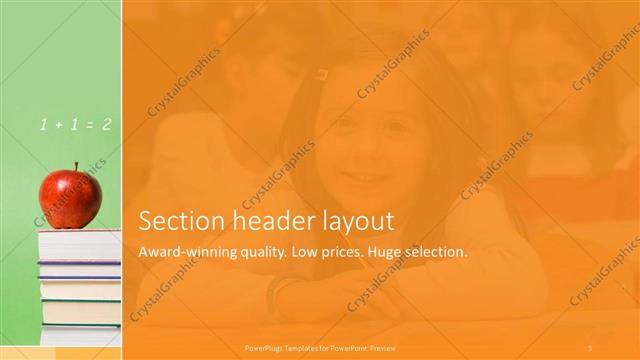 Section Header presentation slide layout