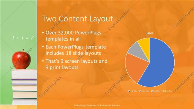 Two Content presentation slide layout