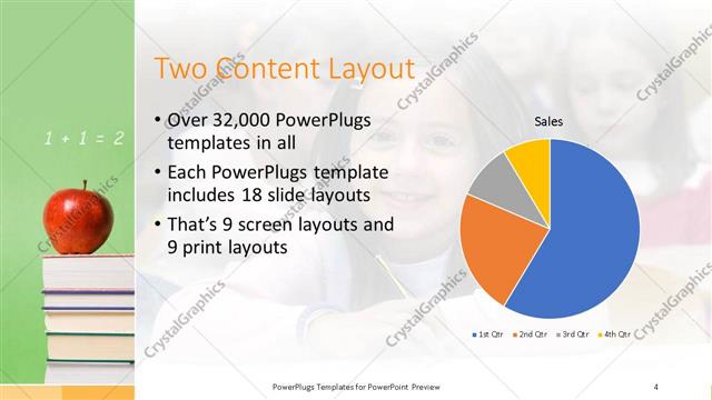 Two Content presentation slide layout
