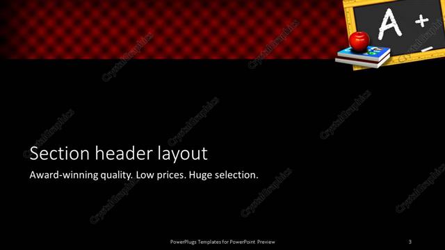Section Header presentation slide layout