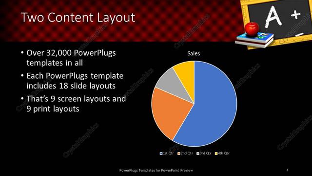 Two Content presentation slide layout