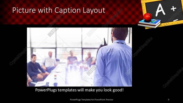 Picture with Caption presentation slide layout
