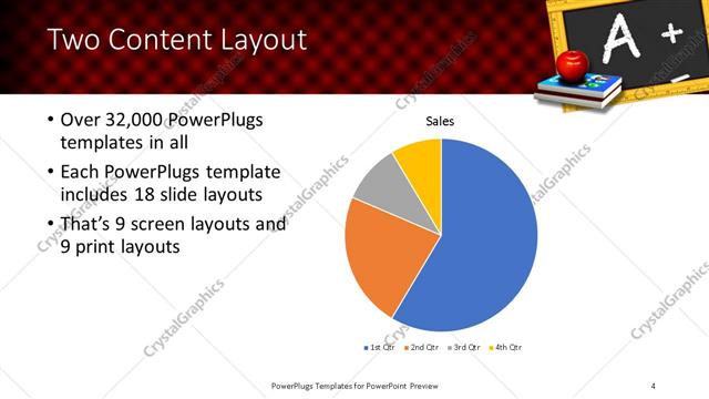 Two Content presentation slide layout
