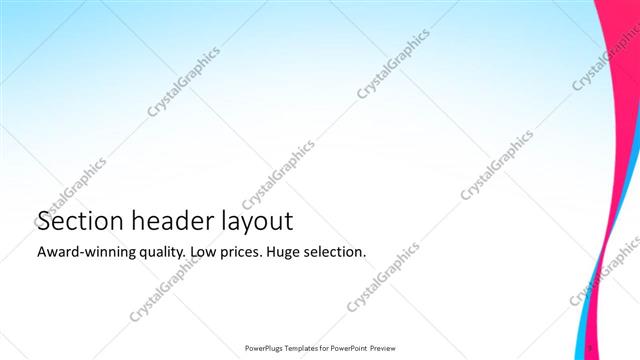 Section Header presentation slide layout