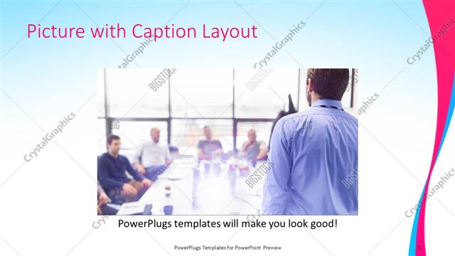 Picture with Caption presentation slide layout