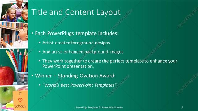 Title and Content presentation slide layout